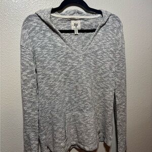 Billabong Heather Gray V-Neck Hoodie